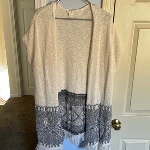 Loft Outlet Lounge Sleeveless Cardigan Sweater Size M/L